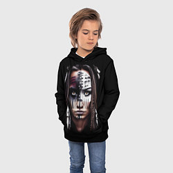 Толстовка-худи детская Индианка - боевой окрас, цвет: 3D-черный — фото 2