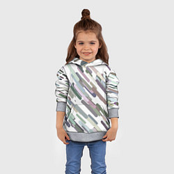 Толстовка-худи детская Векторный дождь, цвет: 3D-меланж — фото 2