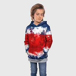 Толстовка-худи детская Grunge strips colors, цвет: 3D-меланж — фото 2