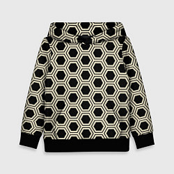 Толстовка-худи детская Шестиугольная сота, цвет: 3D-черный