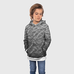 Толстовка-худи детская Серые волны, цвет: 3D-белый — фото 2