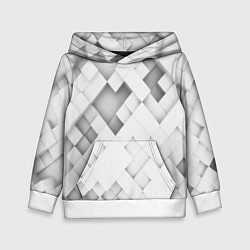 Детская толстовка Серые кубы на белом