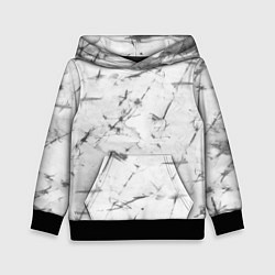 Толстовка-худи детская Серый трещины тай-дай, цвет: 3D-черный