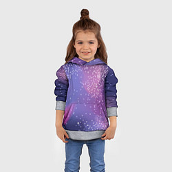 Толстовка-худи детская Космическое звездное небо, цвет: 3D-меланж — фото 2