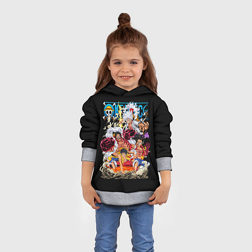 Детская толстовка One Piece all / 3D-Меланж – фото 4
