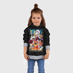 Толстовка-худи детская One Piece all, цвет: 3D-меланж — фото 2