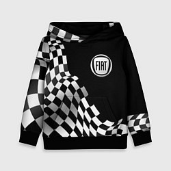 Толстовка-худи детская Fiat racing flag, цвет: 3D-черный