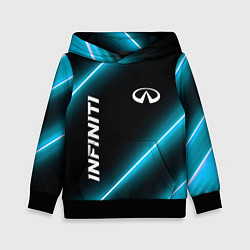 Толстовка-худи детская Infiniti неоновые лампы, цвет: 3D-черный