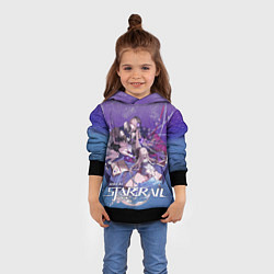 Толстовка-худи детская Герта Хонкай Стар Рейл, цвет: 3D-черный — фото 2