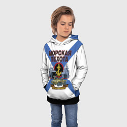 Толстовка-худи детская Морская пехота - где мы, там победа!, цвет: 3D-черный — фото 2