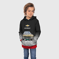 Толстовка-худи детская Американская машина Chevrolet Caprice 70-х годов, цвет: 3D-красный — фото 2