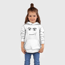 Толстовка-худи детская Одежда Man Face Roblox, цвет: 3D-белый — фото 2