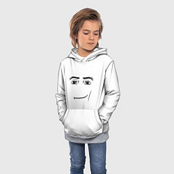 Толстовка-худи детская Одежда Man Face Roblox, цвет: 3D-меланж — фото 2