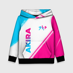 Толстовка-худи детская Akira neon gradient style: надпись, символ, цвет: 3D-черный