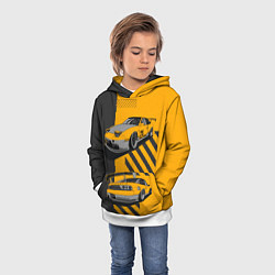 Толстовка-худи детская Nissan 180sx art, цвет: 3D-белый — фото 2