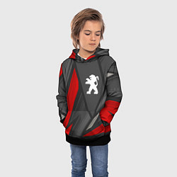 Толстовка-худи детская Peugeot sports racing, цвет: 3D-черный — фото 2