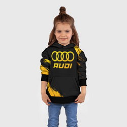 Толстовка-худи детская Audi - gold gradient, цвет: 3D-черный — фото 2