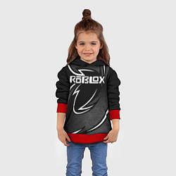 Толстовка-худи детская Роблокс - белая линия, цвет: 3D-красный — фото 2