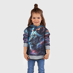 Толстовка-худи детская Galactic lion, цвет: 3D-меланж — фото 2