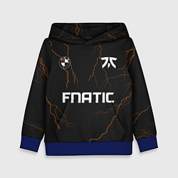 Толстовка-худи детская Форма Fnatic молнии, цвет: 3D-синий