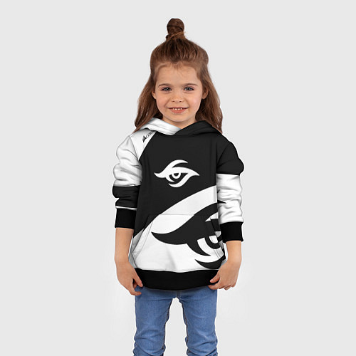 Детская толстовка Форма Team Secret white / 3D-Черный – фото 4