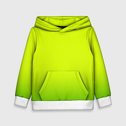 Толстовка-худи детская Сочный лимон градиент, цвет: 3D-белый