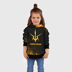 Толстовка-худи детская Code Geass - gold gradient, цвет: 3D-черный — фото 2