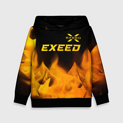 Толстовка-худи детская Exeed - gold gradient: символ сверху, цвет: 3D-черный