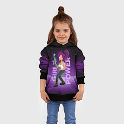 Толстовка-худи детская Futurama: Лила с бластером, цвет: 3D-черный — фото 2