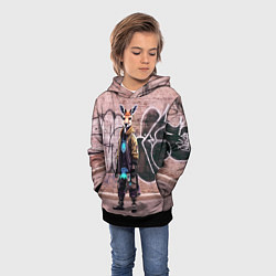 Толстовка-худи детская Dude kangaroo - Bronx - New York, цвет: 3D-черный — фото 2