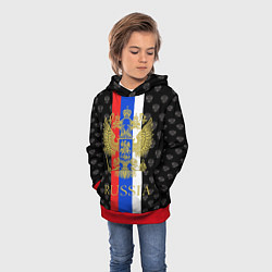 Толстовка-худи детская Russia, цвет: 3D-красный — фото 2