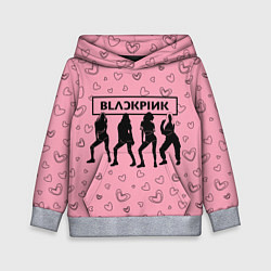 Толстовка-худи детская Blackpink силуэт, цвет: 3D-меланж