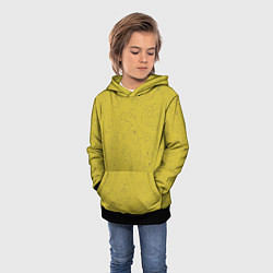 Толстовка-худи детская Рябь - зеленовато-желтый и фиолетовый - узор Хуф и, цвет: 3D-черный — фото 2