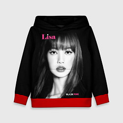 Толстовка-худи детская Blackpink Lisa Portrait, цвет: 3D-красный