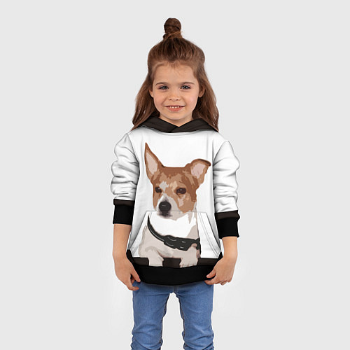 Детская толстовка Джек-рассел терьер / 3D-Черный – фото 4