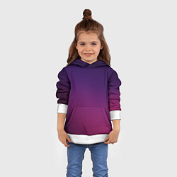 Толстовка-худи детская Малиновый градиент, цвет: 3D-белый — фото 2