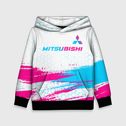 Детская толстовка Mitsubishi neon gradient style: символ сверху