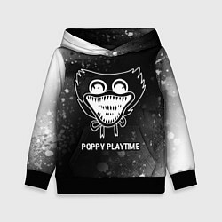 Детская толстовка Poppy Playtime glitch на темном фоне