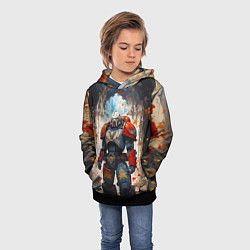 Толстовка-худи детская Космодесант - Warhammer 40k, цвет: 3D-черный — фото 2