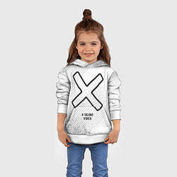 Толстовка-худи детская A Silent Voice glitch на светлом фоне, цвет: 3D-белый — фото 2