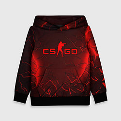 Толстовка-худи детская CSGO logo dark red, цвет: 3D-черный