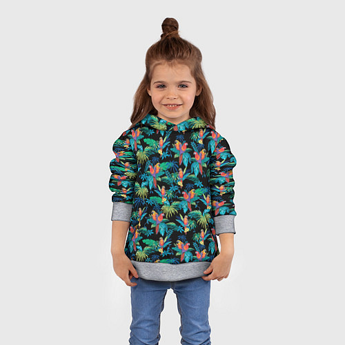 Детская толстовка Попугаи Макса Пэйна / 3D-Меланж – фото 4