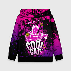 Толстовка-худи детская Jo Jo - Королева убийца cool cat, цвет: 3D-черный