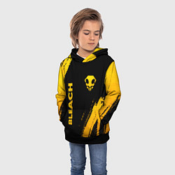 Толстовка-худи детская Bleach - gold gradient: надпись, символ, цвет: 3D-черный — фото 2