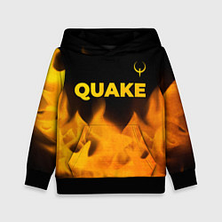 Детская толстовка Quake - gold gradient: символ сверху