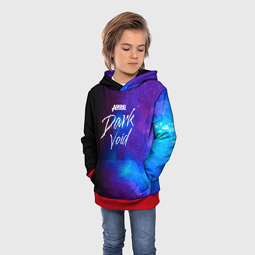 Детская толстовка Asking Alexandria Dark Void / 3D-Красный – фото 3