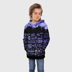 Толстовка-худи детская Games pattern, цвет: 3D-черный — фото 2