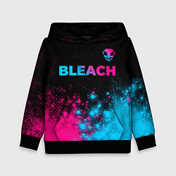 Толстовка-худи детская Bleach - neon gradient: символ сверху, цвет: 3D-черный