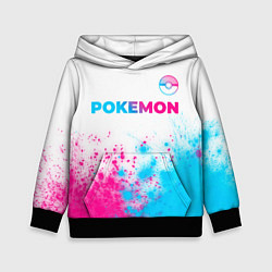 Детская толстовка Pokemon neon gradient style: символ сверху