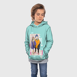 Толстовка-худи детская Любовь 999 уровня к Ямаде, цвет: 3D-меланж — фото 2